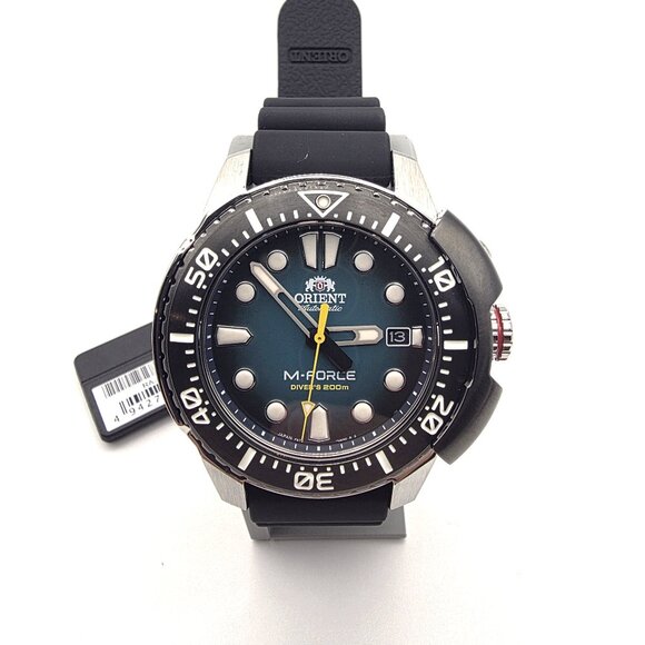Orient Men's Watch M-Force Automatic Dive Blue Dial Rubber Strap RA-AC0L04L00B - Picture 2 of 5